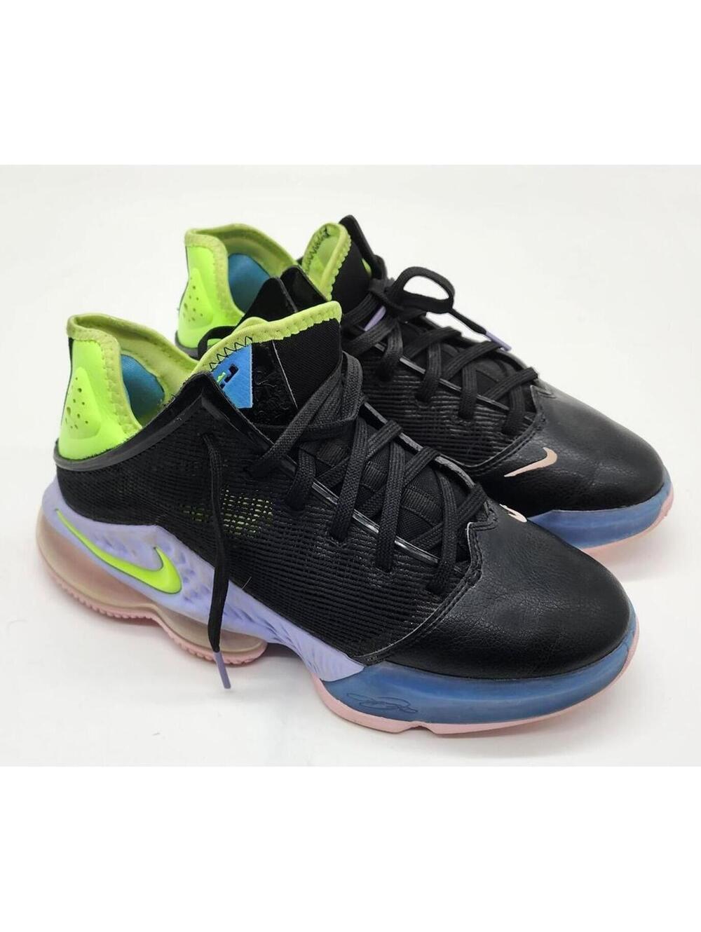 Nike LeBron 19 Low DO9829-001 Black Ghost Green Purple Men’s Size 6.5